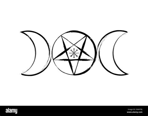 Symbolic representation of blood moon in Wicca